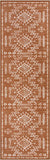 Vivienne Orange Hallway Runner Rug Non Slip, Boho Washable Western Runner Rug, Stain Resistant Aztec