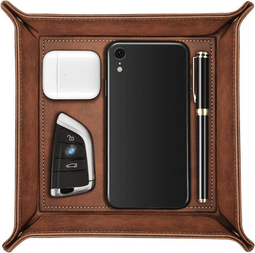 Valet Tray Desktop Storage Organizer Nightstand Caddy Holder