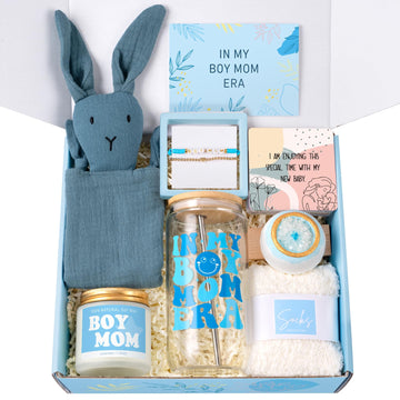 Mom Care Package After Baby, New Mom Gifts & Baby Boy Gifts Essentials, After Birth Postpartum Gift for Expecting