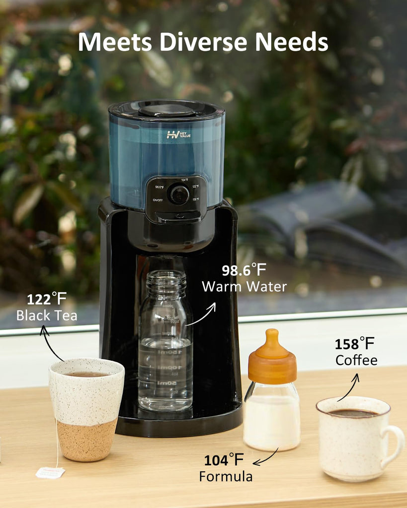 Water Warmer for Baby Formula with Night Light,Bottle Warmer,Black
