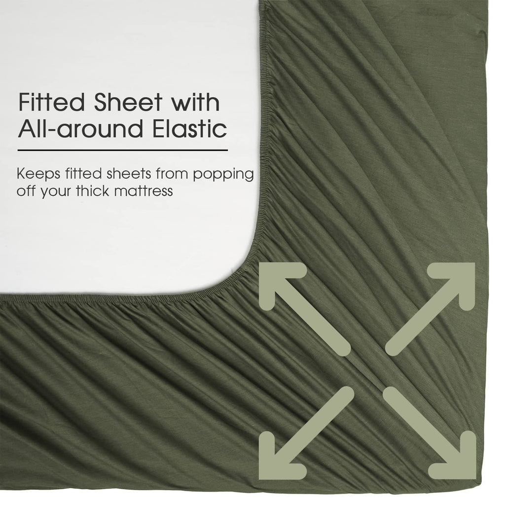 100% Cotton Percale Sheets California King Size, Extra Deep Pocket