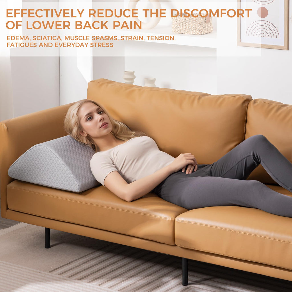 Knee Wedge Pillow for Post-Surgery Recovery-Leg Elevation Support for Sleep Position, Alleviating Lower Back & Hip