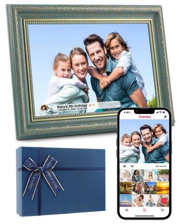 Frameo Digital Frame 10.1 Inch WiFi Digital Photo Frame with 32GB Storage, 1280x800 HD IPS Touch Screen Picture