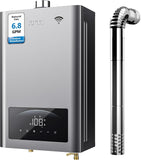 Natural Gas Tankless Water Heater 140, 000 BTU Indoor Installation Up to 6.8 GPM