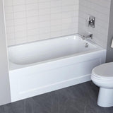 PFS6036RSKN Hillsboro 60" Three Wall Alcove Acrylic Soaking Tub with Right Drain - White