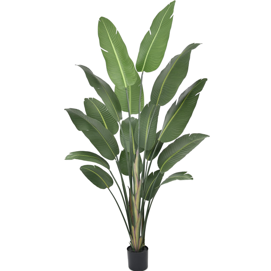8FT Artificial Bird of Paradise Tree silk Banana Leaf indoor