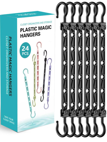 Space Saving Hangers for 144 Clothes, Reinforced Collapsible Hangers