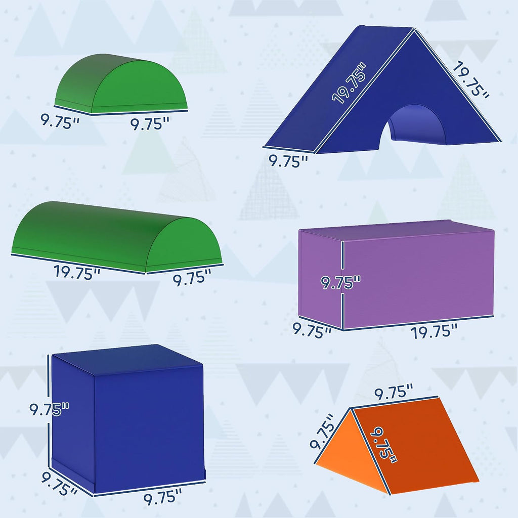 Foam Climbing Blocks for Toddlers Pcs Baby Play Set Assorted