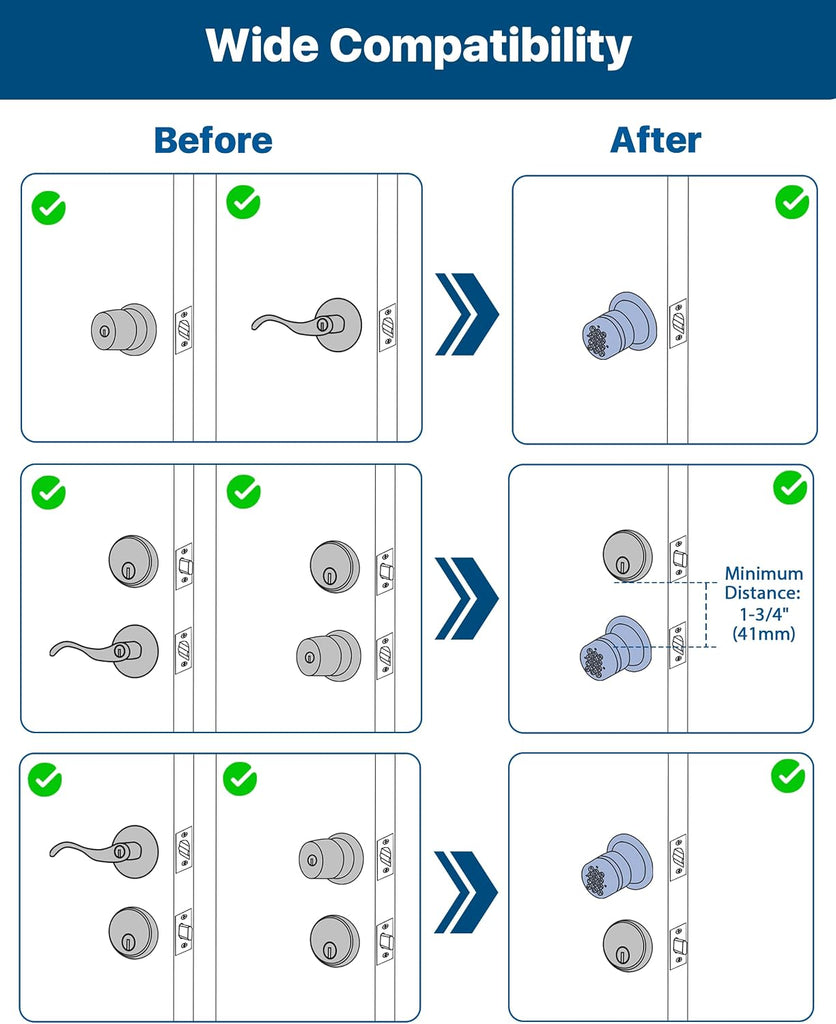 Door Knob with Keypad, Door Knob with Lock, Keyless Entry Door Lock with Code for Front Door Garage Home Apartment