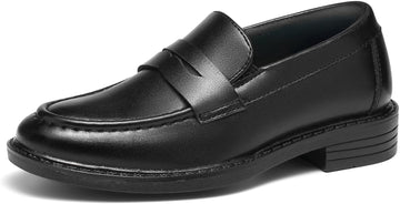 Boys Slip-On Dress Shoes, Kids Penny Loafers for Formal Party Casual