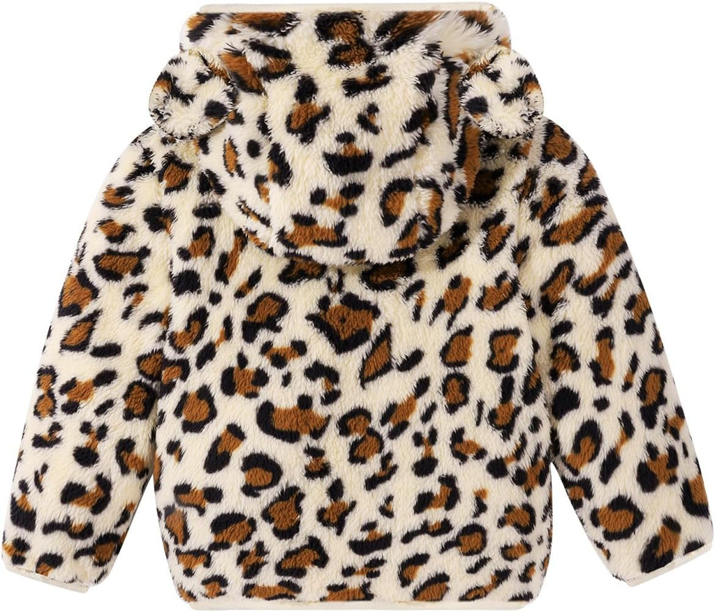 Toddler Baby Fleece Jackets Boys Girls Zip Up Hoodie Fuzzy Sherpa Outwear