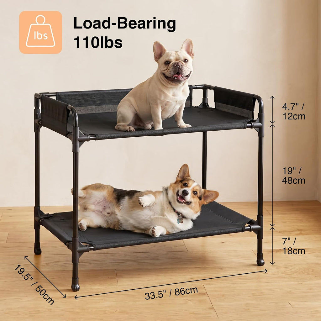 Bedside Dog Bed, Dog Bunk Bed Bassinet for Small Dogs, 34"x20"