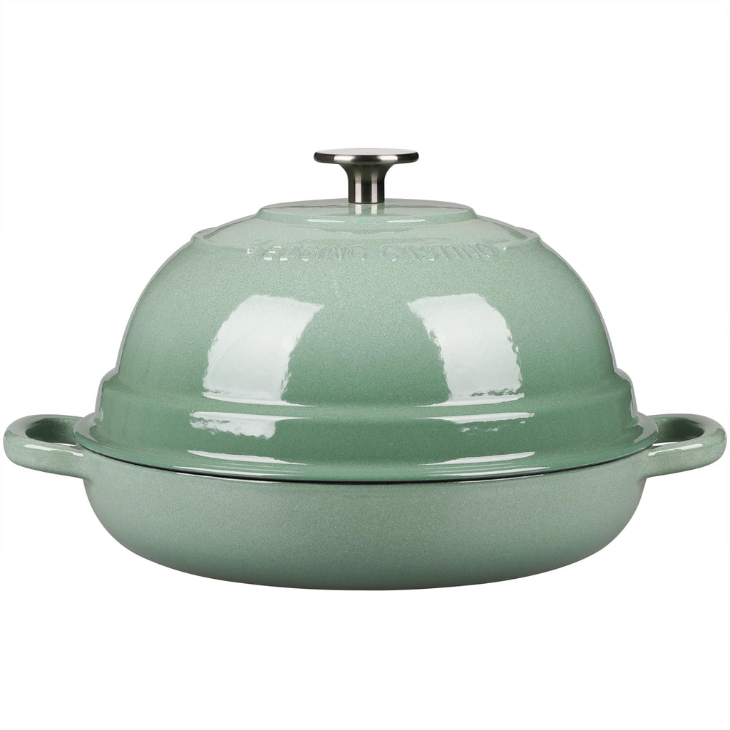 Enameled Cast Iron Dutch Oven Pot with Lid, Round Bread Oven made Sourdough Bread Baking, 6 Quart, Sage Green