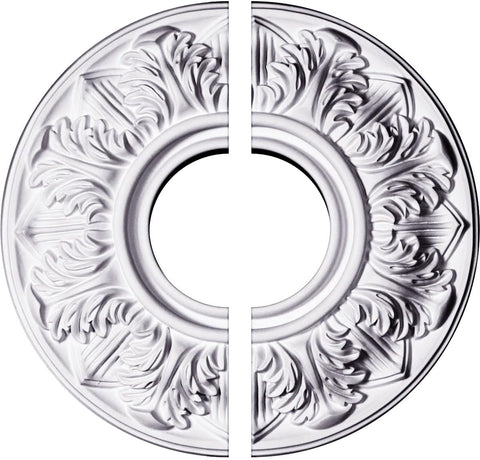 13"OD x 1 3/8"P Whitman Ceiling Medallion, Fits Canopies up to 5-1/2", 2 Piece