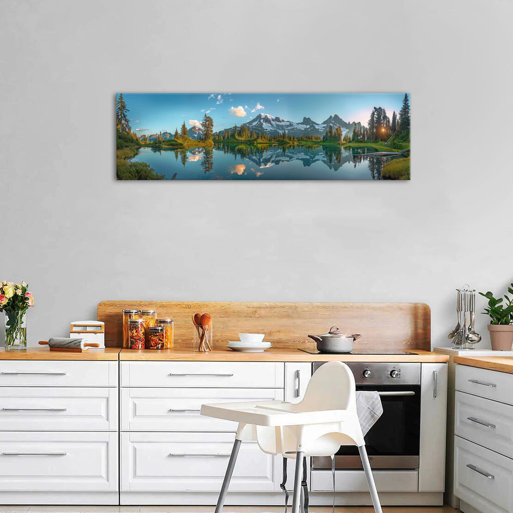 Colorado Mountain Wall Art National Park Poster Sunset Nature Canvas Prints Woodland Landscape Painting Peak Lake