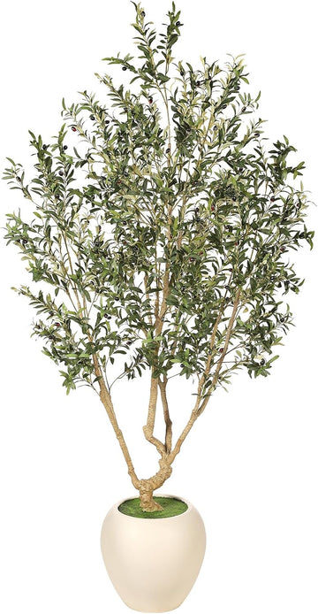 Tall Faux Olive Tree 8ft with 18in Large Exquisite Planter