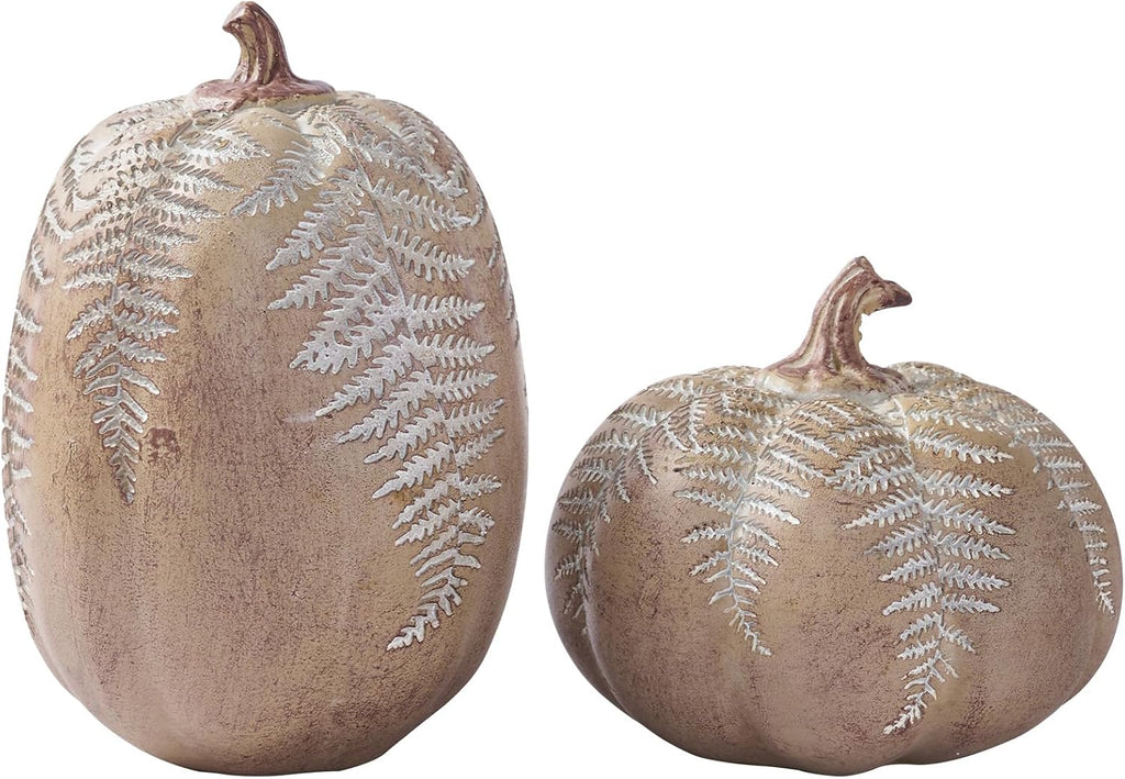 Fall Pumpkin Decorations, Faux Pumpkins Fall Decor - Set of 2