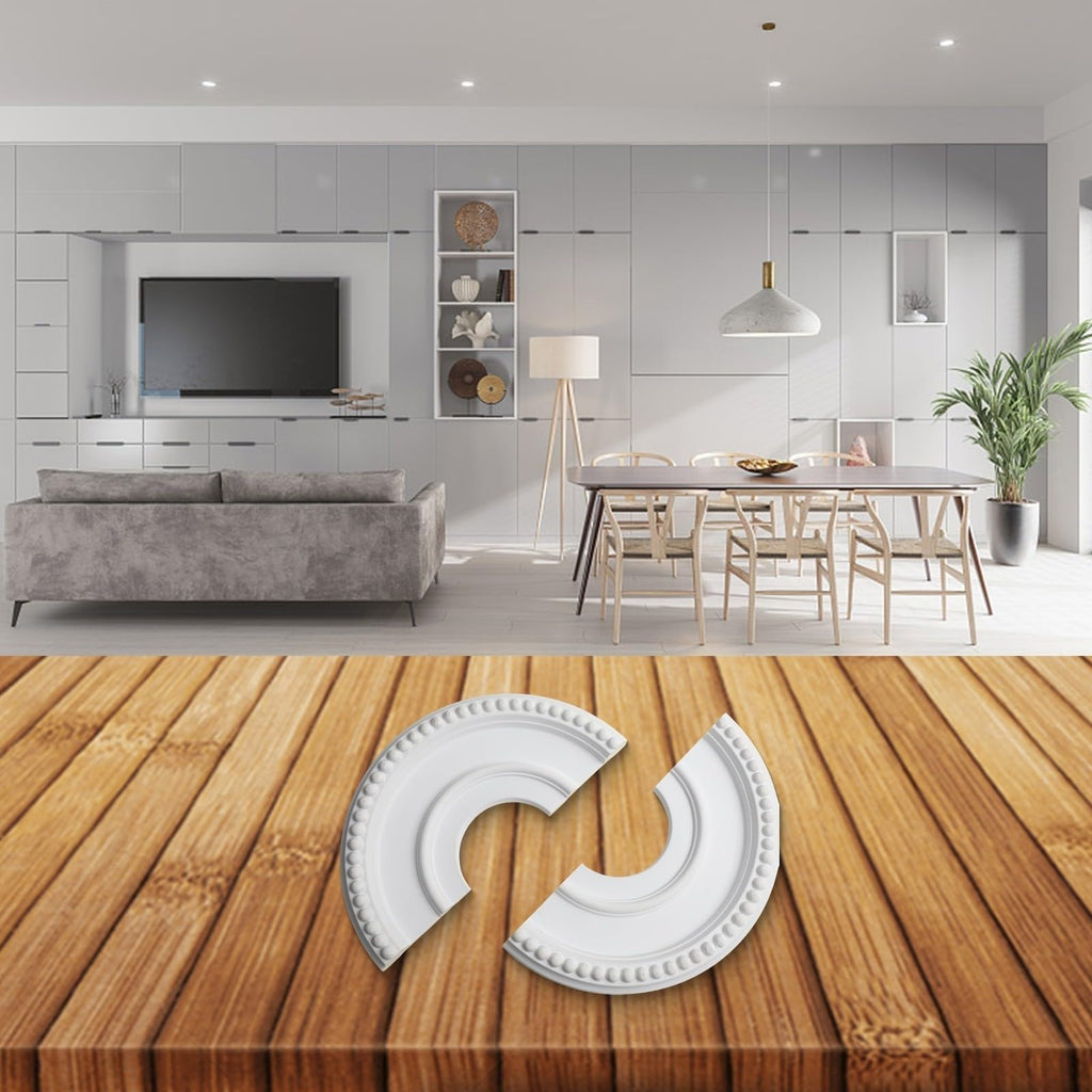 Ceiling Medallion, Ceiling Fan Light Cover, PU Split Ring For Chandeliers And Flush Mount Fixtures, Decorative