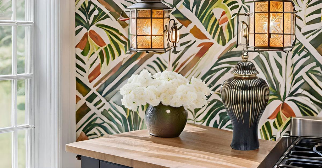 Decorative Ceramic Ginger jar with lid,Storage Ginger jar,Ceramic vase Decor,Entryway,Living Room,Kitchen,Table