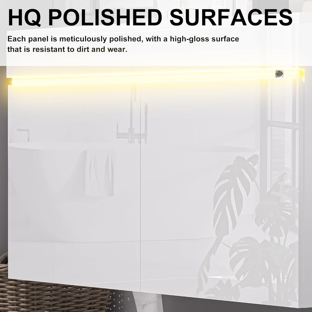 AHB 30 inch Bathroom Vanity W/Sink Combo, High Gloss Bathroom Cabinet