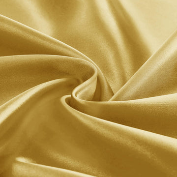 Gold Satin Fabric by The Yard, 60 Inch Wide 5 Yards for Crafts