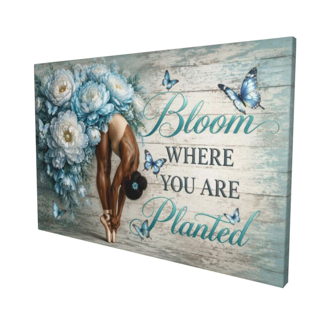 Melanin Ballet Dancer Inspirational Quote Canvas Painting Wall Art 16x24in