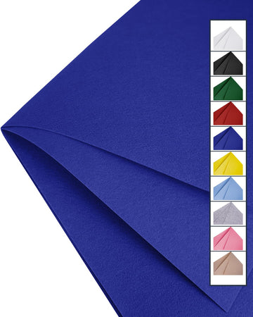 Royal Blue Felt Fabric 72" x 36", Large Stiff Craft Felt Sheet by The Yard