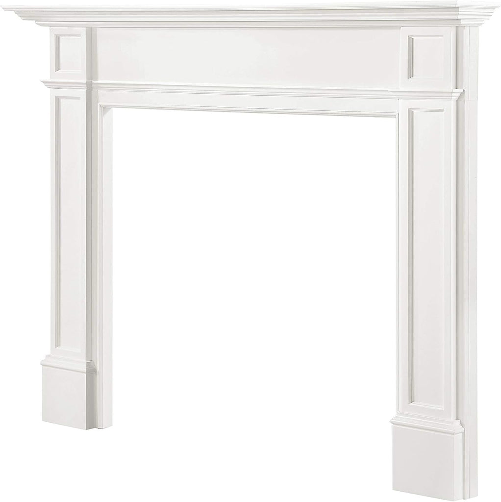 Furniture for Your Fireplace, Premium Grade A MDF Mantel Surround, Crisp White Paint, Interior Opening 48"