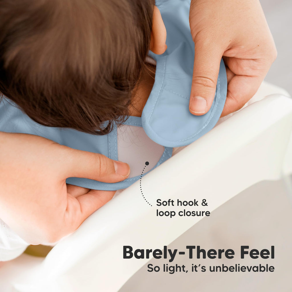 Pack Waterproof Baby Bibs for Eating, Lightweight, Mellow