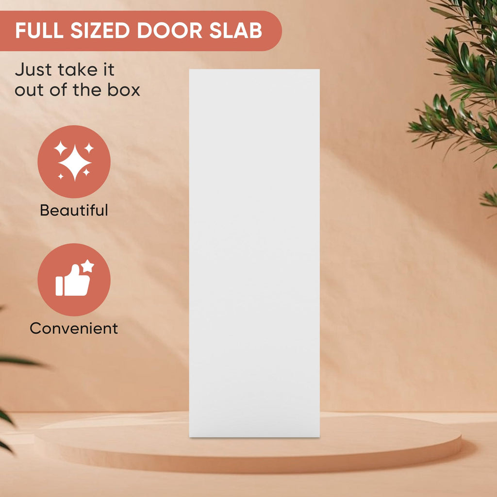 28x80 in Modern Flush Smooth White Primed Interior Door Panel
