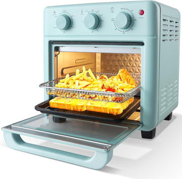 Air Fryer Toaster Oven Combo, Retro Convection Oven Countertop,16QT Small Toaster Oven, 4-slices or 