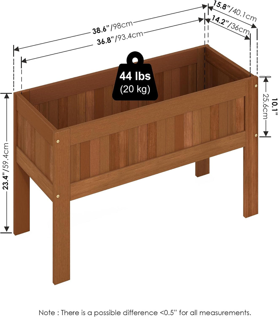 Planter Box, Outdoor Elevated Standing Planter Box, Raised Garden Bed with Legs, Outdoor, Indoor, Garden, Patio