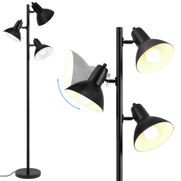 3 Light Floor Lamps, 67" Tall Metal Modern Tree Floor Lamp