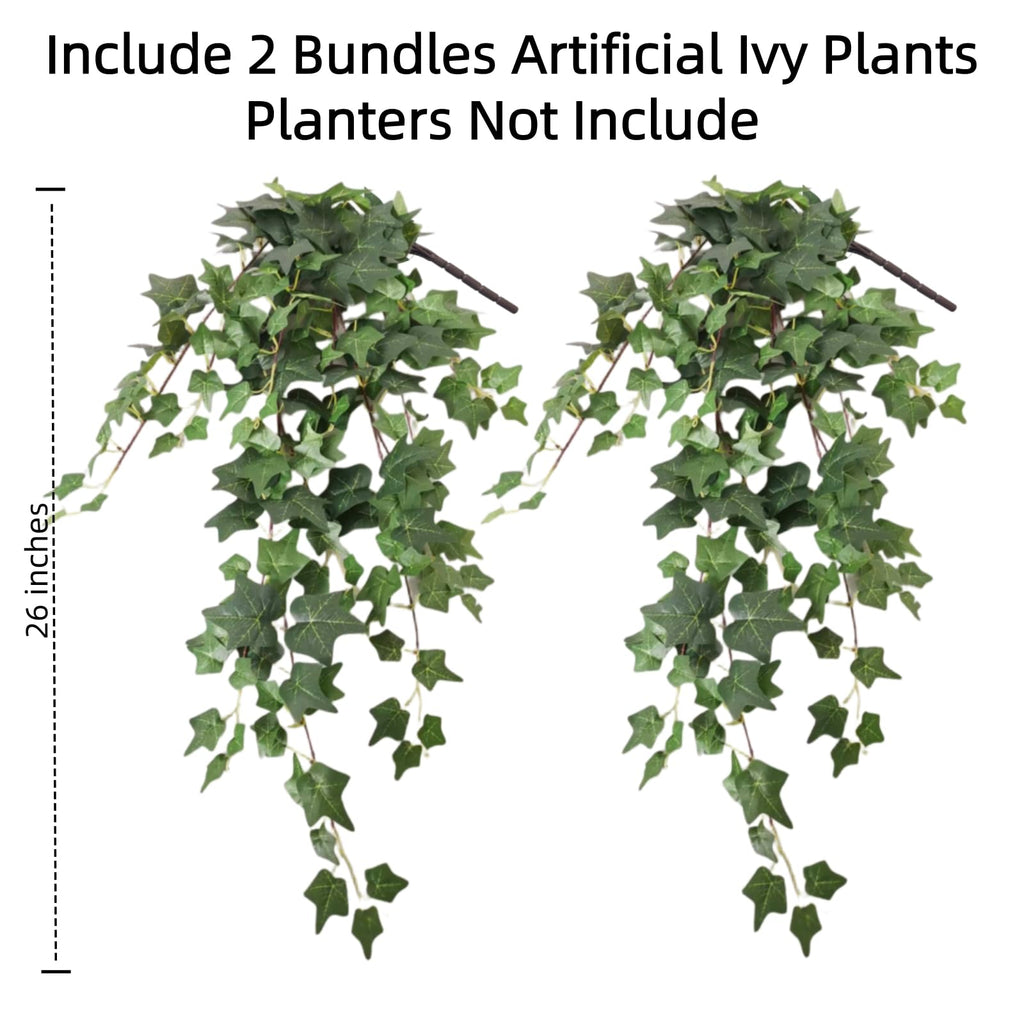 Artificial Ivy Plants Fake Hanging Vine Greenery for Winter Outdoor Planter