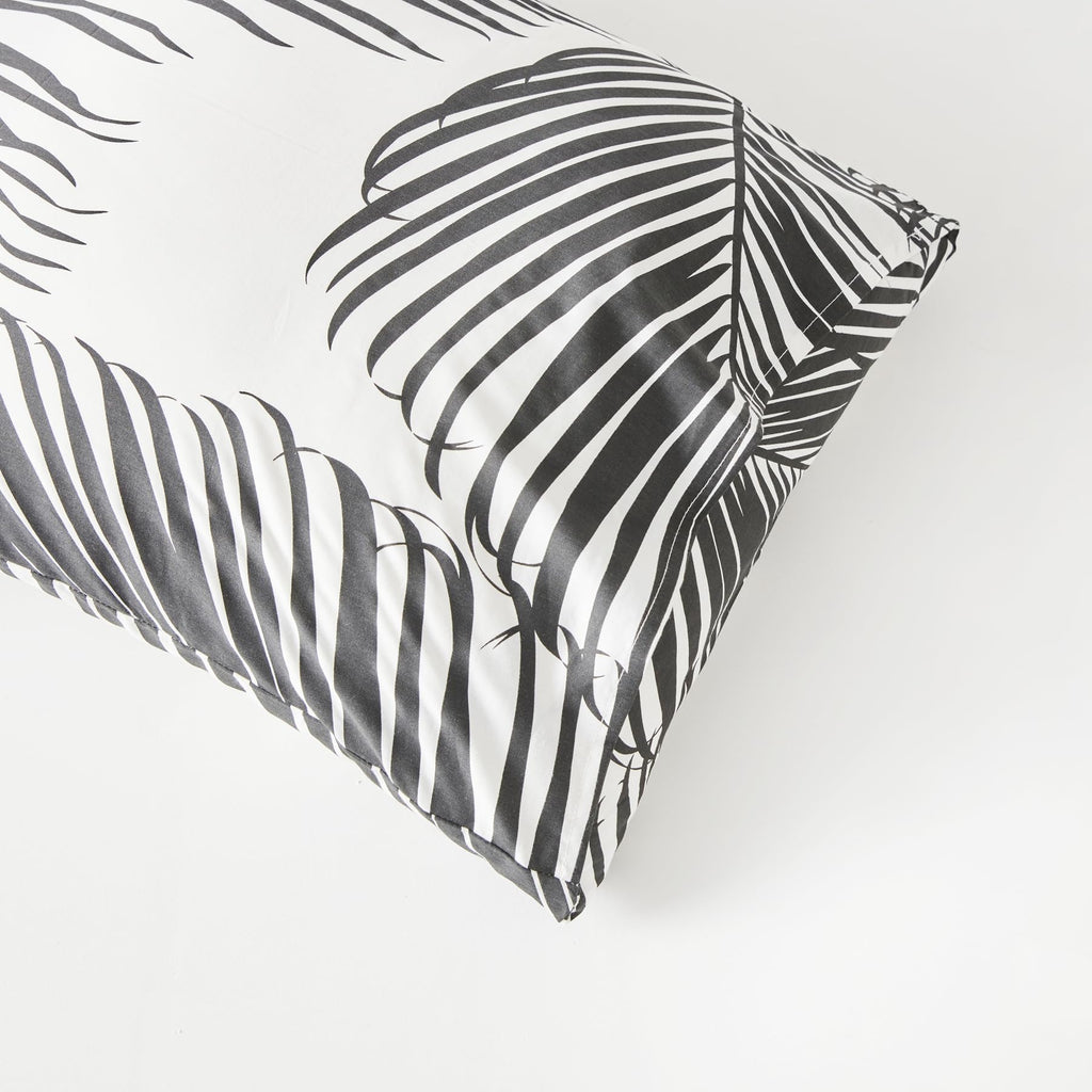 Black and White Botanical Duvet Cover 100% Cotton 3 Pcs Set
