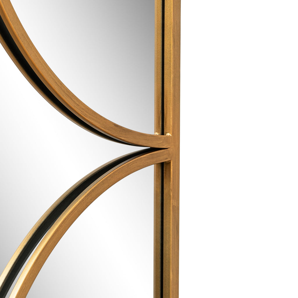 Large Wall Mirror, 47 x 24 Accent Mirrors Gold Metal Frame