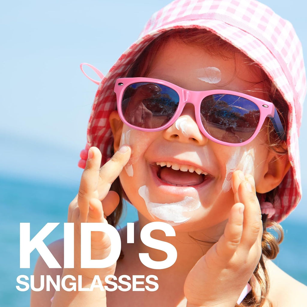 Kids Sunglasses Polarized UV400 TPE with Strap for Boys Girls RBK004