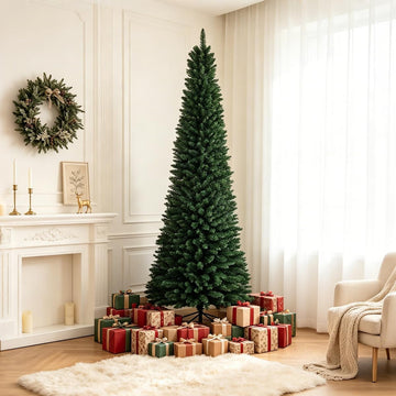 Unlit Pencil Christmas Tree, Slim Artificial Xmas Tree