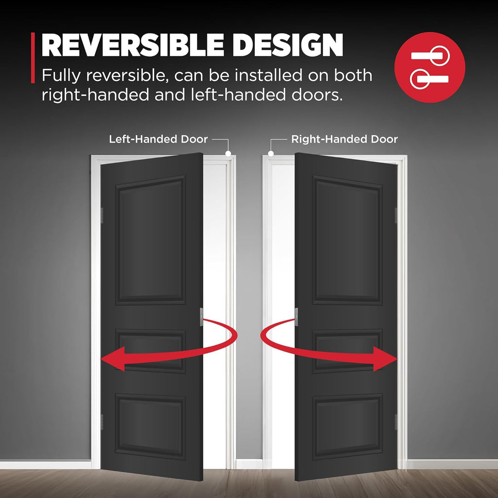 Brentford Front Door Handle No Lock, Entry Handleset Exterior with Sedona Interior Reversible Lever, Non-Locking - Door Handleset