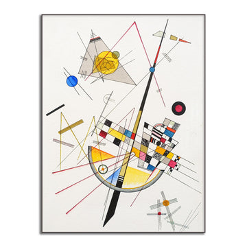 Wassily Kandinsky Canvas Wall Art Delicate Tension Poster Abstract Classic Art Reproduction Master Painting Room