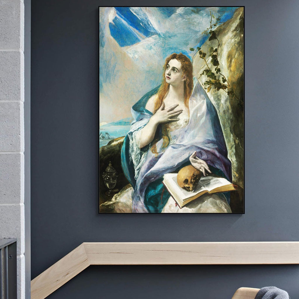 El Greco The Confessions of Mary Magdalene Poster - Renaissance Wall Art Print Religious Decor Bedroom Living Room