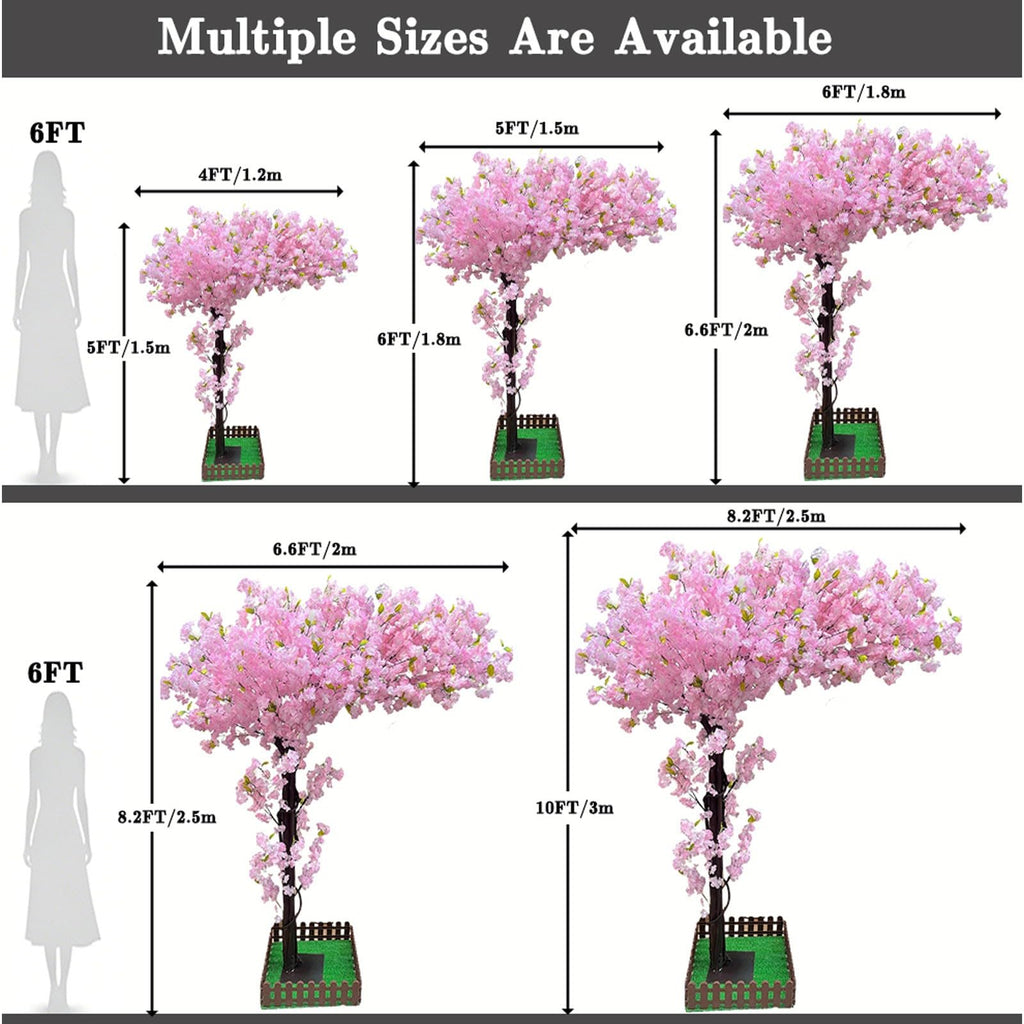 5FT Japanese Artificial Cherry Blossom Trees Pink Indoor Outdoors