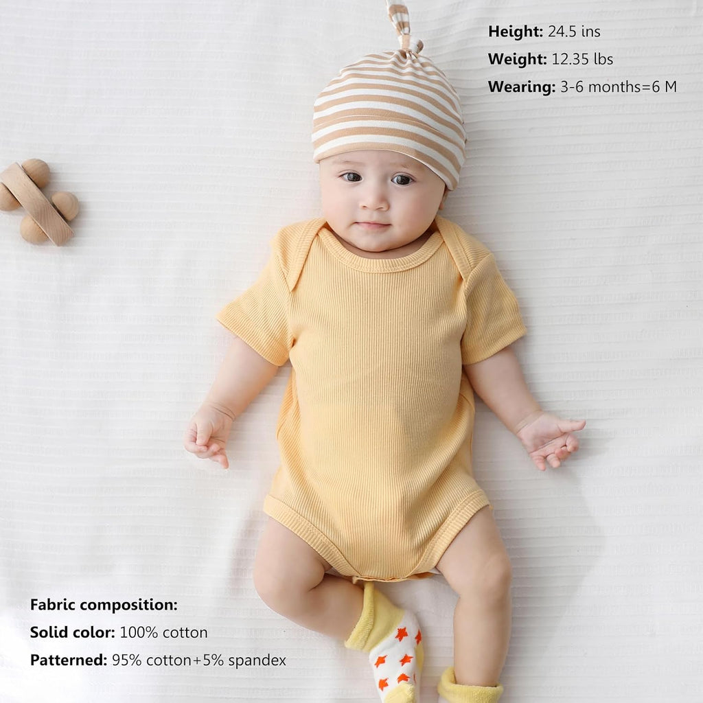 Baby Short Sleeve Bodysuit Cotton One-Piece Baby Clothes Pack