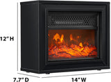 Portable Electric Fireplace Space Heater with Realistic Flame Effect for Indoor Use