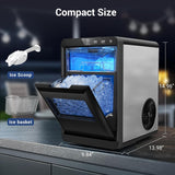 Nugget Ice Maker Countertop, 45Lbs/24H with Water Tank Pebble Ice Maker, Self-Cleaning Pellet Ice Machine Ready