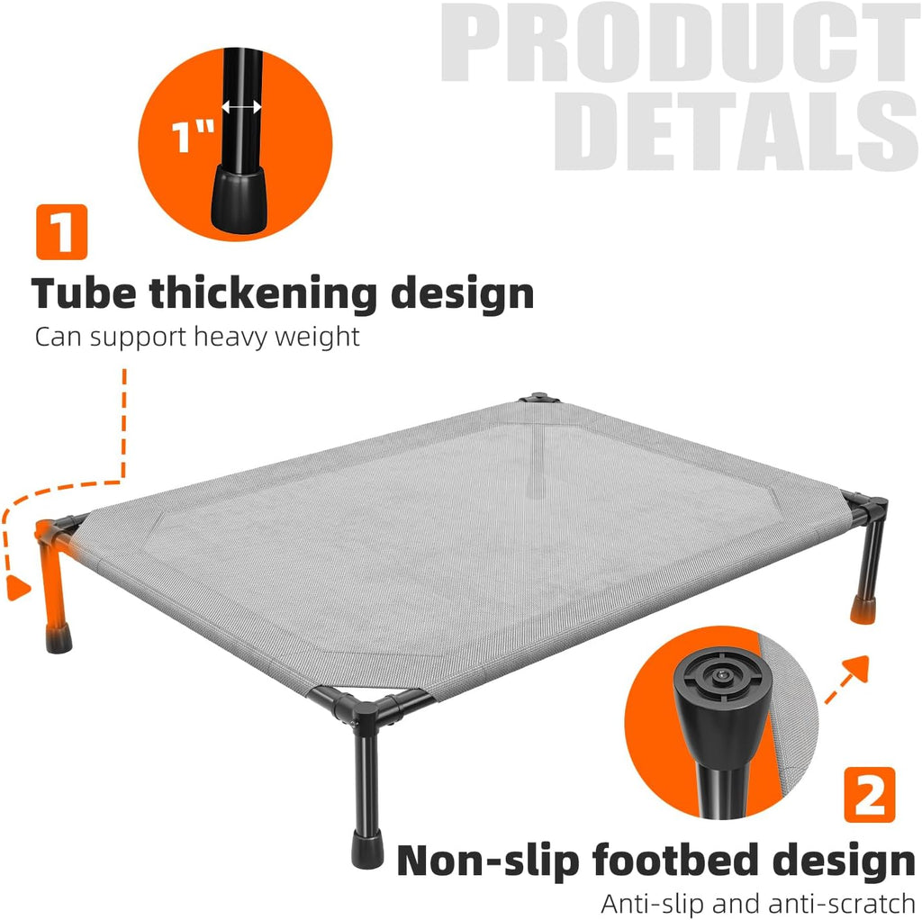Raised Dog Bed for Large Dogs, Outdoor Elevated Dog Cot