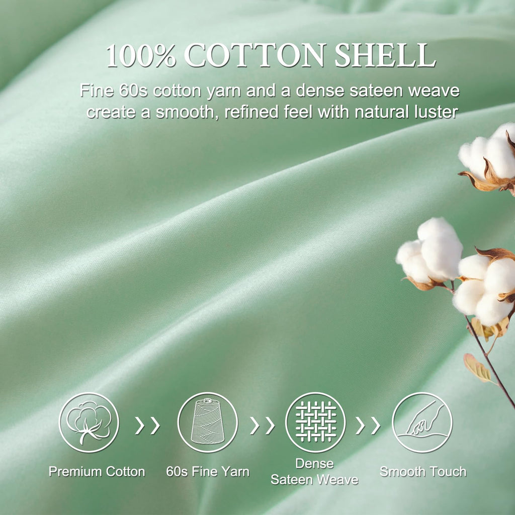 Summer Lightweight Wool Comforter - Breathable & Thin Duvet Insert for Hot Sleepers, 100% Australian Lamb Wool