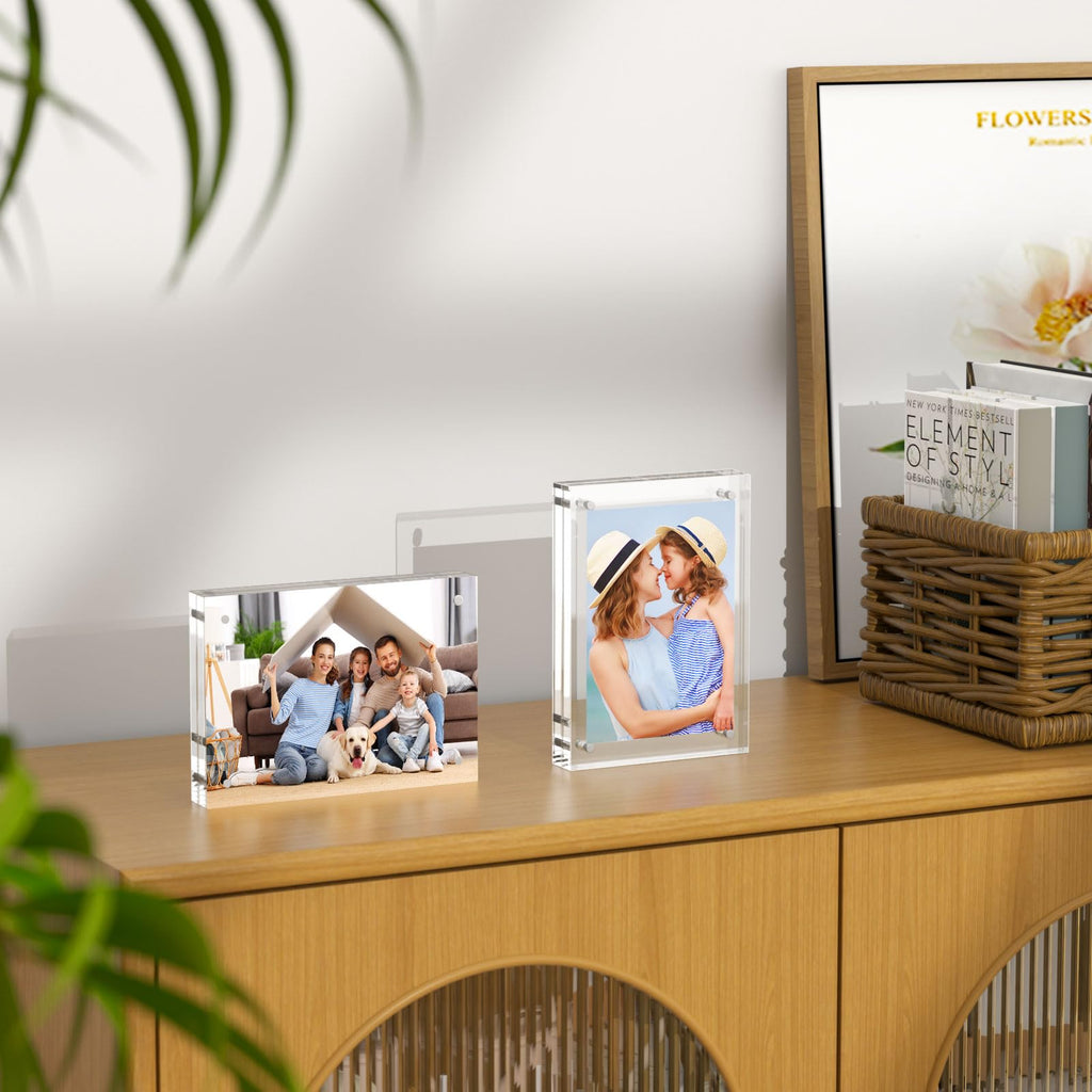 8x10 Acrylic Picture Frames 3 Pack, Clear Picture Frames, 20% Thicker