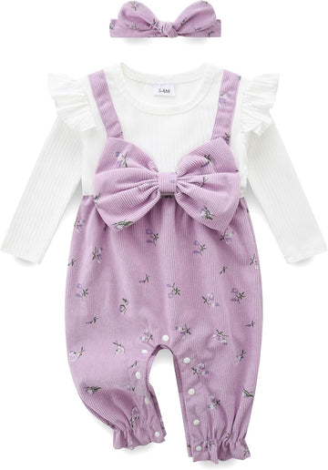 Newborn Baby Girl Clothes Long Sleeve Onesie Girl Newborn Outfits