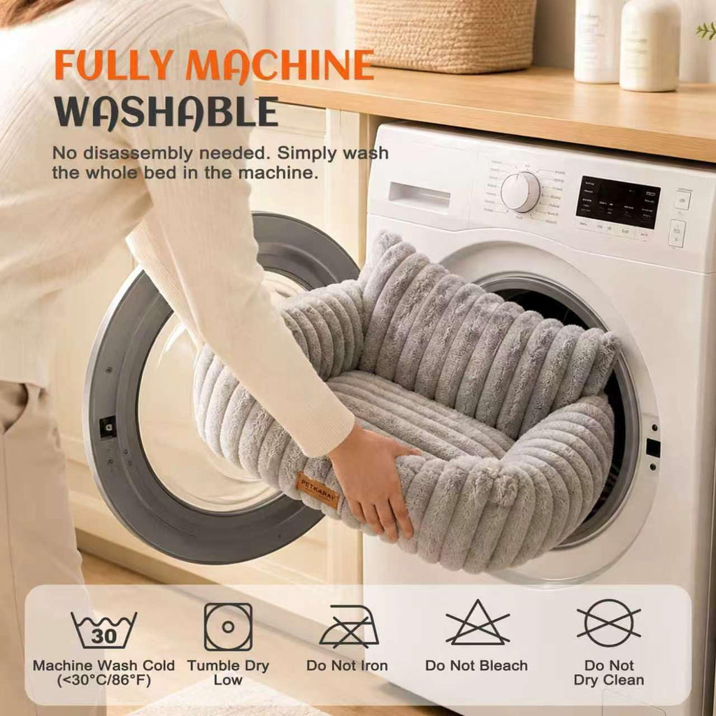 Cat Couch Bed, Soft Sofa for Indoor Cats, Machine Washable
